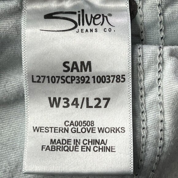 Silver Jeans Blue Boyfriend Jeans Distressed - Picture 7 of 11